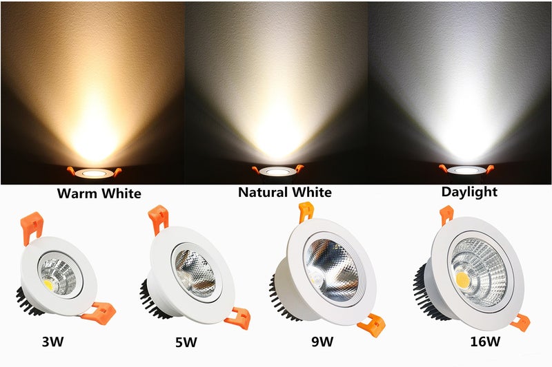 LightingWill 2inch LED Dimmable Downlight, 3W COB Recessed Ceiling Light, Daylight White 5500K-6000K, CRI80, 25W 220LM Halogen Bulbs Equivalent, White (4 Pack) - Image 3